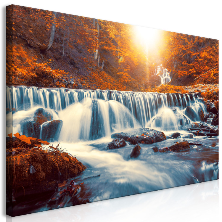 Large canvas print Awesome Waterfall - Orange II [Large Format] 136364 additionalImage 3