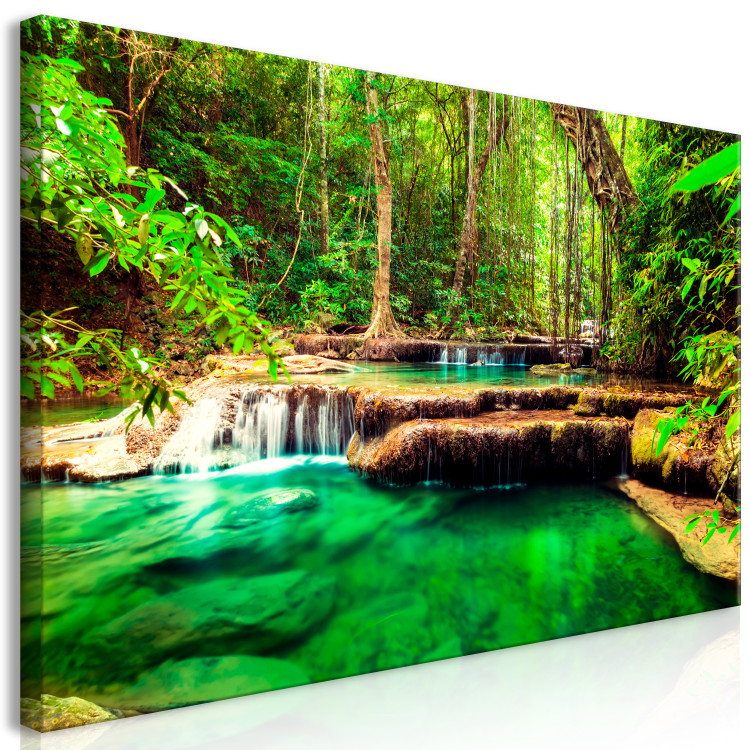 Large canvas print Emerald Waterfall II [Large Format]  137664 additionalImage 3