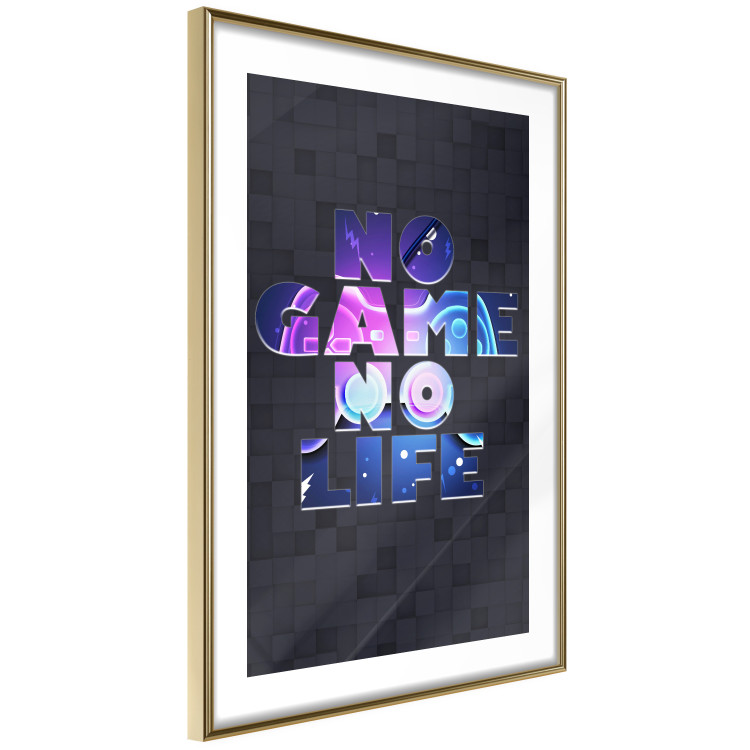 Wall Poster No Game, No Life - colorful English text on a dark background 138064 additionalImage 2