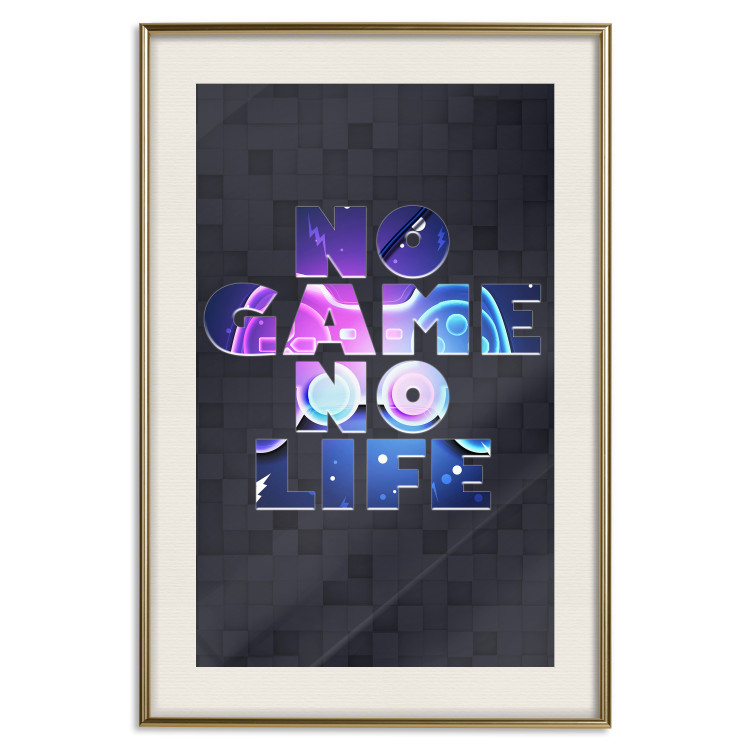 Wall Poster No Game, No Life - colorful English text on a dark background 138064 additionalImage 27