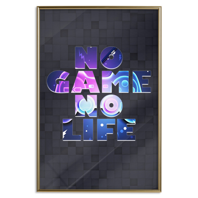 Wall Poster No Game, No Life - colorful English text on a dark background 138064 additionalImage 11