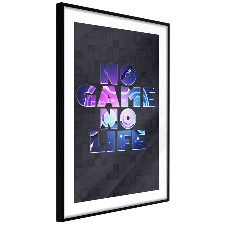 Wall Poster No Game, No Life - colorful English text on a dark background 138064 additionalImage 4