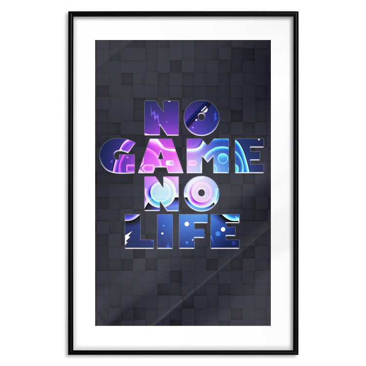 Wall Poster No Game, No Life - colorful English text on a dark background 138064 additionalImage 13