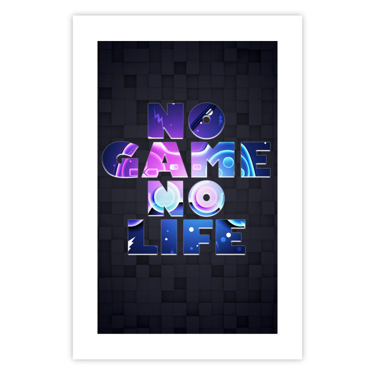 Wall Poster No Game, No Life - colorful English text on a dark background 138064 additionalImage 12