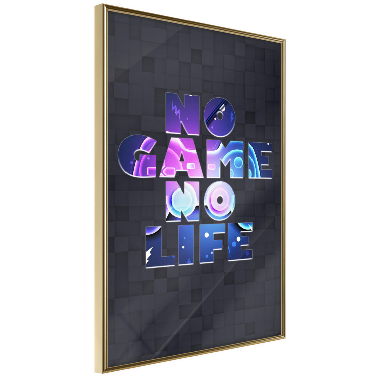 Wall Poster No Game, No Life - colorful English text on a dark background 138064 additionalImage 8