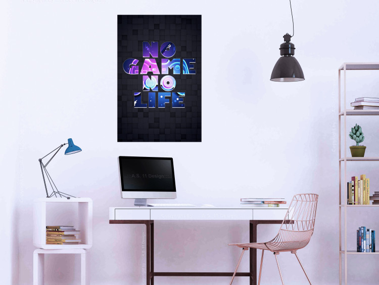 Wall Poster No Game, No Life - colorful English text on a dark background 138064 additionalImage 21
