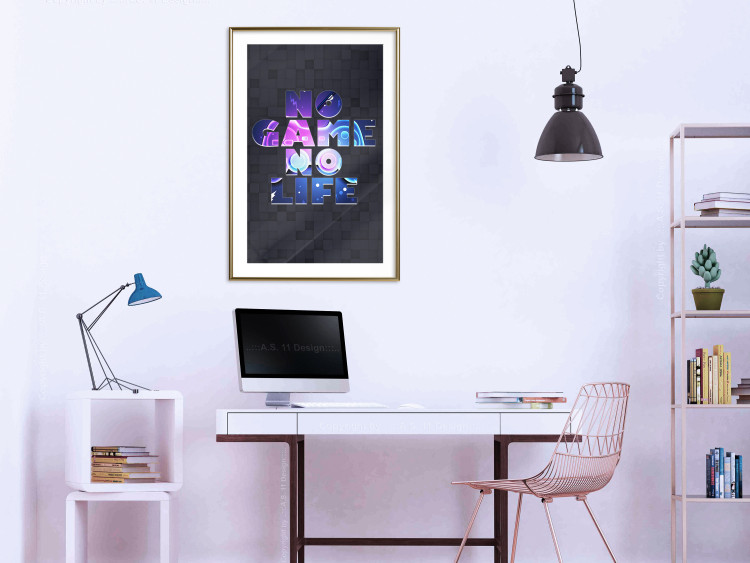 Wall Poster No Game, No Life - colorful English text on a dark background 138064 additionalImage 19
