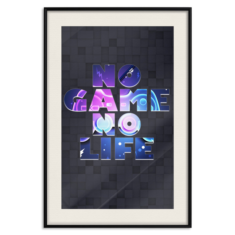Wall Poster No Game, No Life - colorful English text on a dark background 138064 additionalImage 26