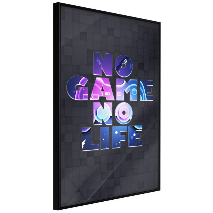 Wall Poster No Game, No Life - colorful English text on a dark background 138064 additionalImage 4