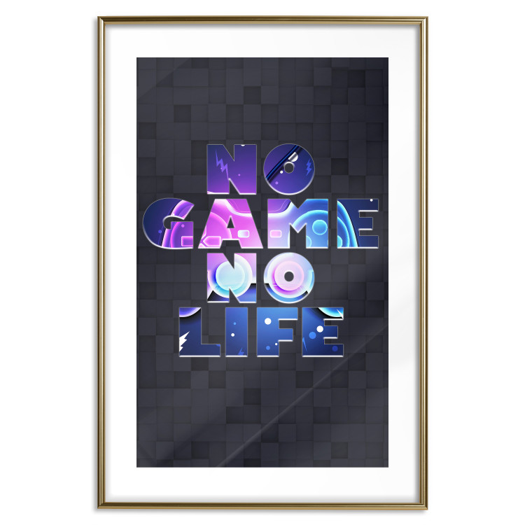 Wall Poster No Game, No Life - colorful English text on a dark background 138064 additionalImage 17