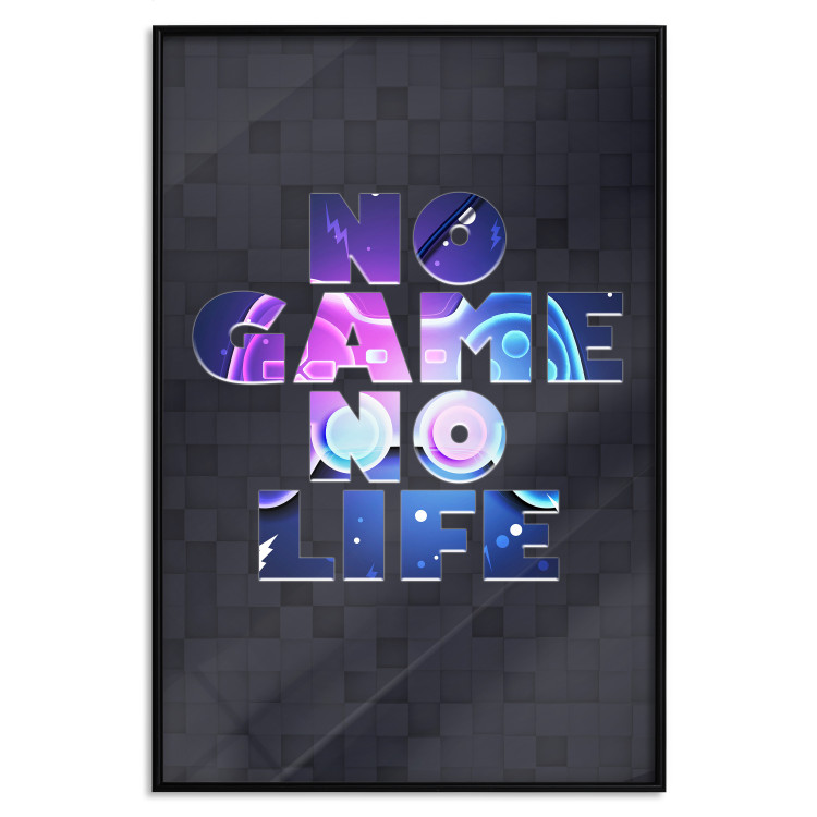 Wall Poster No Game, No Life - colorful English text on a dark background 138064 additionalImage 12