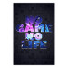Wall Poster No Game, No Life - colorful English text on a dark background 138064
