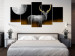 Canvas Golden Antlers (5-piece) Wide - silver stag and moon at night 143264 additionalThumb 3
