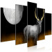 Canvas Golden Antlers (5-piece) Wide - silver stag and moon at night 143264 additionalThumb 2