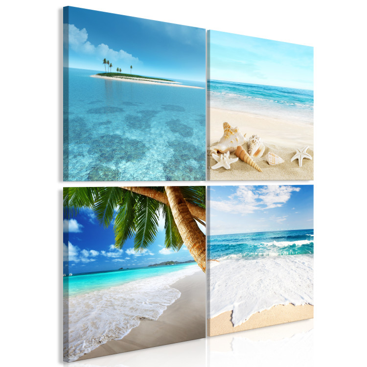 Canvas Print Mediterranean Frames (4-piece) - seascape view 145364 additionalImage 2