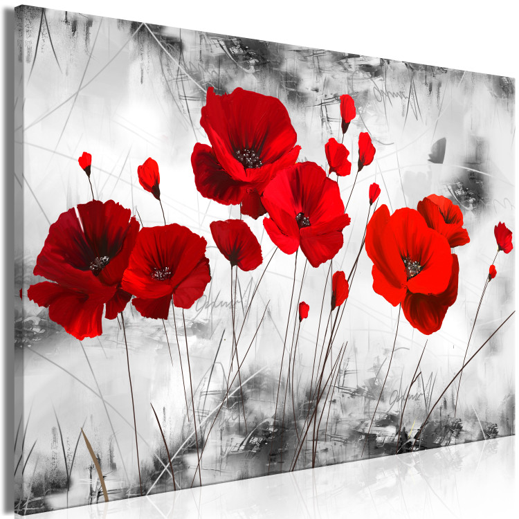 Large canvas print Red Poppy Bed [Large Format] 150764 additionalImage 3