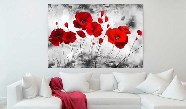 Large canvas print Red Poppy Bed [Large Format] 150764 additionalImage 6