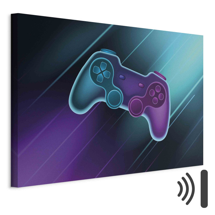 Canvas Console Pad - Gamer Gadget in Neon Colors on a Dark Background 151164 additionalImage 8