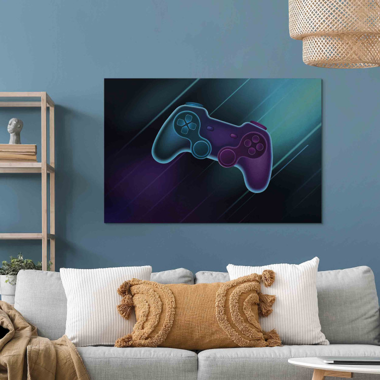 Canvas Console Pad - Gamer Gadget in Neon Colors on a Dark Background 151164 additionalImage 11