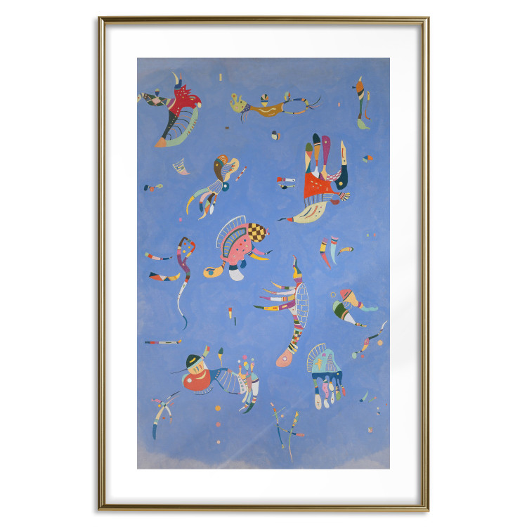 Wall Poster Blue - A Composition With Abstract Forms by Kandinsky 151664 additionalImage 22