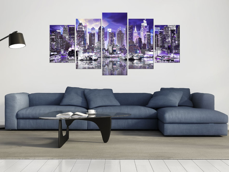 Canvas Moonlit night in New York City 58364 additionalImage 3