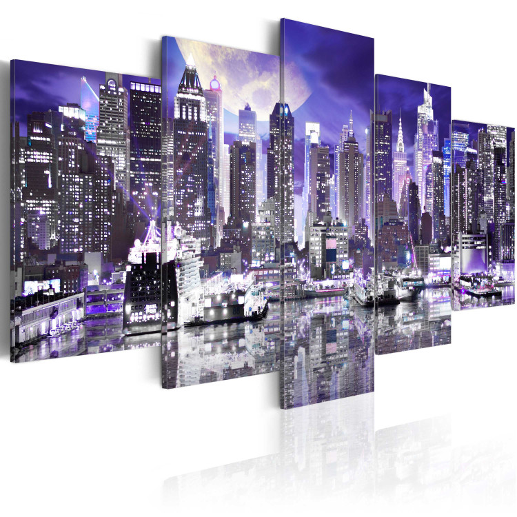 Canvas Moonlit night in New York City 58364 additionalImage 2