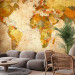 Wall Mural World Map - map with country and capital labels in a retro style 59964