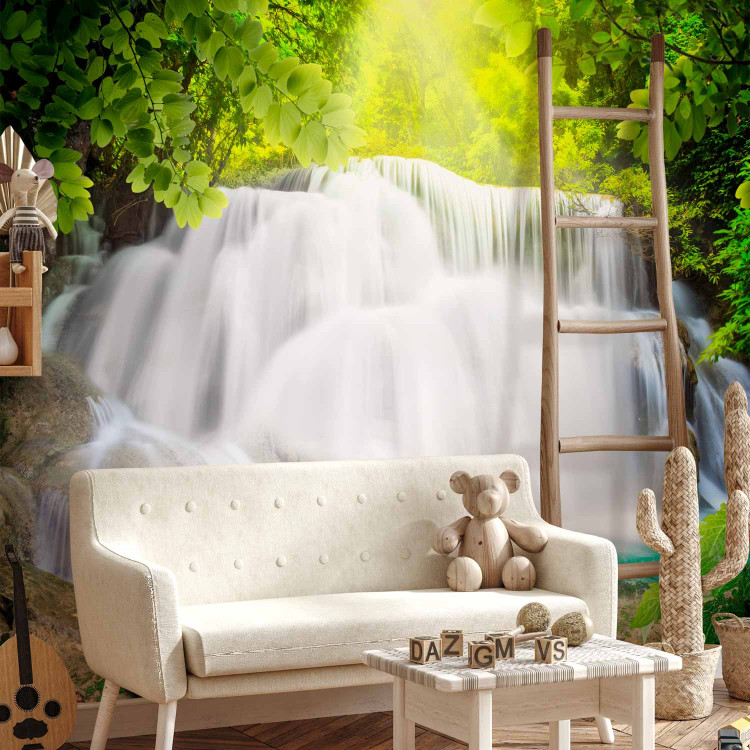 Wall Mural Majestic Nature - Landscape of Flowing Waterfall in the Middle of the Forest 60064 additionalImage 7