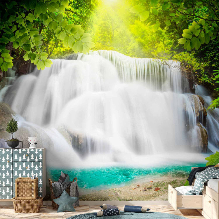 Wall Mural Majestic Nature - Landscape of Flowing Waterfall in the Middle of the Forest 60064 additionalImage 8