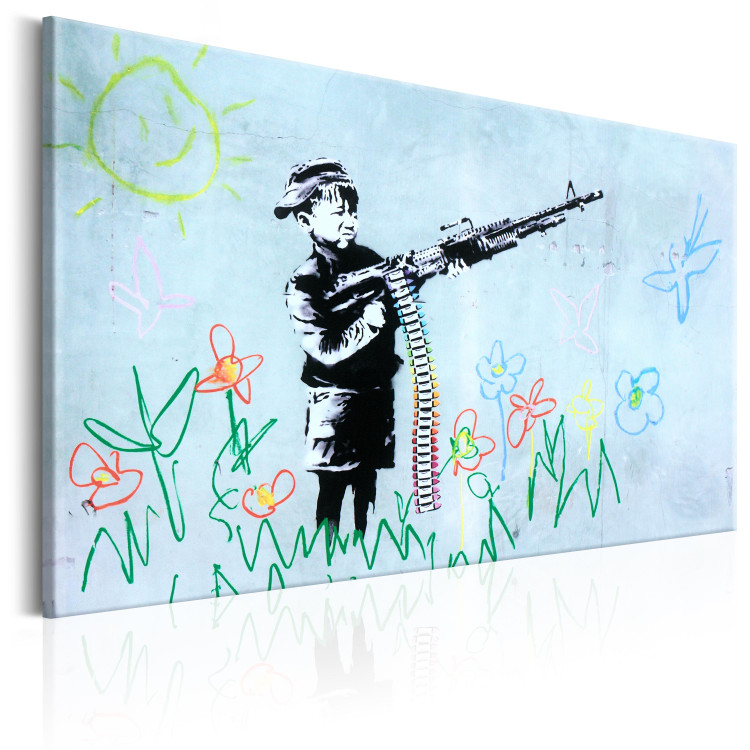 Canvas Print Boy with Gun by Banksy 88864 additionalImage 2