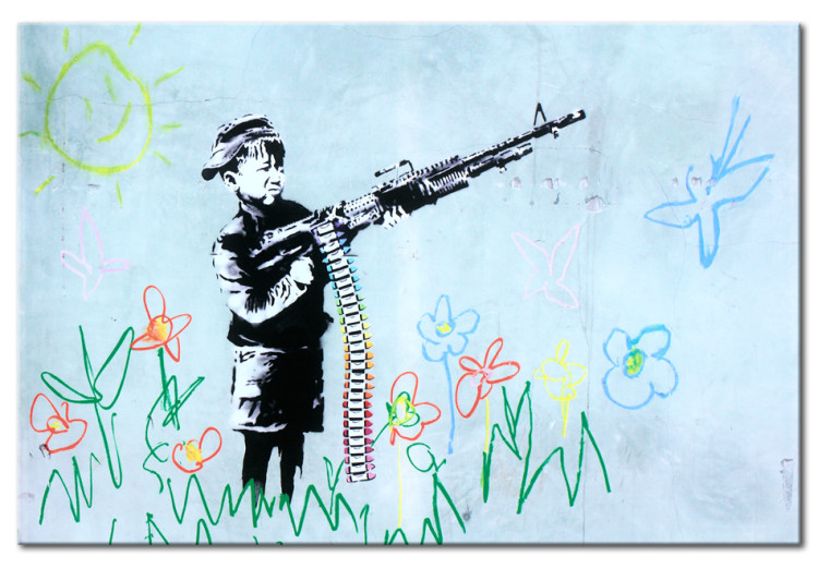 Canvas Print Boy with Gun by Banksy 88864