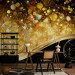 Photo Wallpaper Amber bay - wave with gold ornament and shiny background 97164 additionalThumb 4