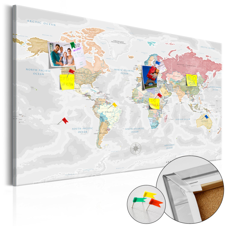 Decorative Pinboard World Map: Dream Travel [Cork Map] 97364