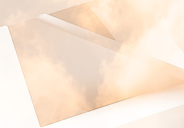 Poster Abstraction with Clouds - White geometric letters and dense clouds in the background 114374 additionalImage 11