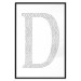 Poster Letter D - black texts forming the shape of the fourth alphabet letter 114874 additionalThumb 15