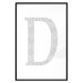 Poster Letter D - black texts forming the shape of the fourth alphabet letter 114874 additionalThumb 16