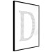 Poster Letter D - black texts forming the shape of the fourth alphabet letter 114874 additionalThumb 11
