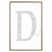 Poster Letter D - black texts forming the shape of the fourth alphabet letter 114874 additionalThumb 17