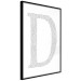Poster Letter D - black texts forming the shape of the fourth alphabet letter 114874 additionalThumb 10