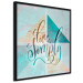 Wall Poster Live simply (square) - English text on a background with triangles and wood 116374 additionalThumb 10