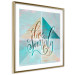 Wall Poster Live simply (square) - English text on a background with triangles and wood 116374 additionalThumb 6