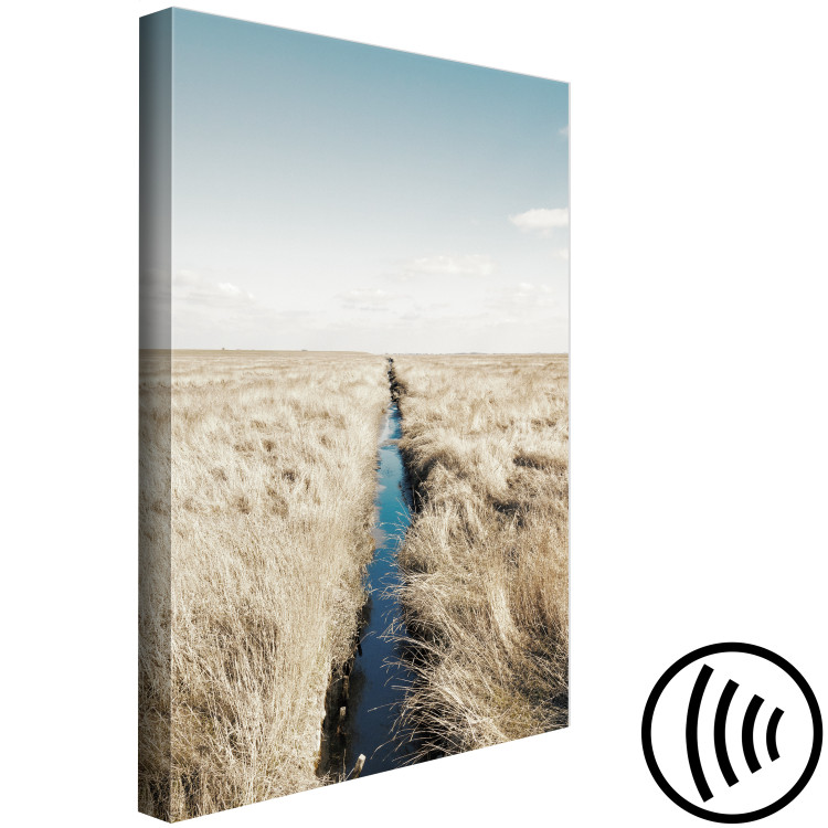 Canvas Print Crossing the horizon - artistic landscape with sky and brook cross fields, perfect picture for the Scandinavian style 117274 additionalImage 6