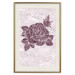 Poster Splinters of Love - pink botanical composition with a rose flower and leaves 118274 additionalThumb 19