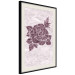 Poster Splinters of Love - pink botanical composition with a rose flower and leaves 118274 additionalThumb 3