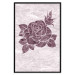 Poster Splinters of Love - pink botanical composition with a rose flower and leaves 118274 additionalThumb 18
