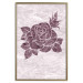 Poster Splinters of Love - pink botanical composition with a rose flower and leaves 118274 additionalThumb 20