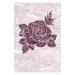 Poster Splinters of Love - pink botanical composition with a rose flower and leaves 118274