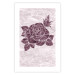 Poster Splinters of Love - pink botanical composition with a rose flower and leaves 118274 additionalThumb 19
