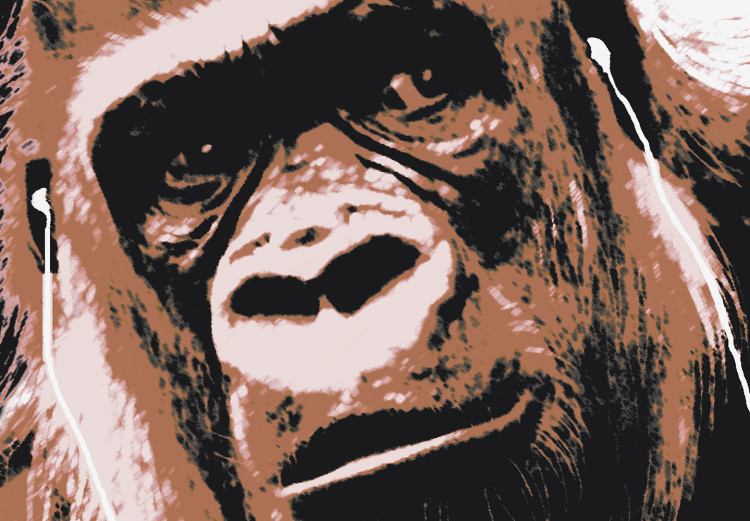 Canvas Art Print Western civilization - funny monkey illustration in pop art style 122374 additionalImage 5