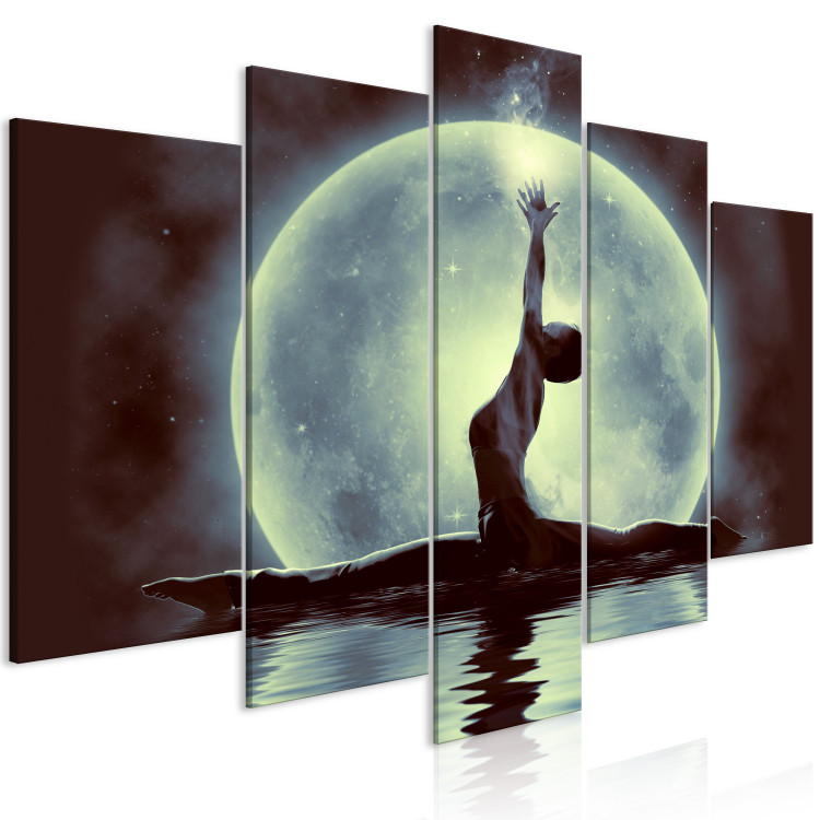 Canvas Print Lunar dance - a ballerina against the background of moon 122774 additionalImage 2